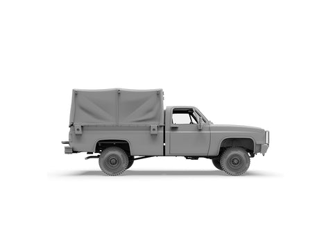 AK Interactive M1008 Cargo Carrier su tentu 1/35 plastikinis karinis rinkinys