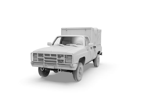 AK Interactive M1008 Cargo Carrier su tentu 1/35 plastikinis karinis rinkinys