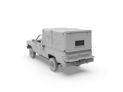 AK Interactive M1008 Cargo Carrier su tentu 1/35 plastikinis karinis rinkinys