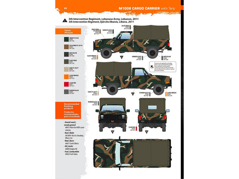 AK Interactive M1008 Cargo Carrier su tentu 1/35 plastikinis karinis rinkinys