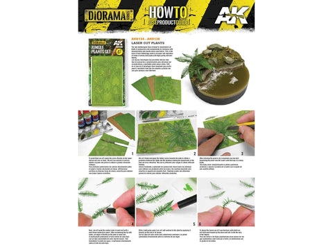 AK Interactive gebenės lapai 1/32–1/35 dioramoms AK8137