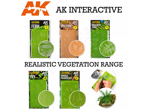 AK Interactive gebenės lapai 1/32–1/35 dioramoms AK8137