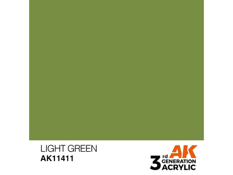 AK Interactive Light Green figūrėlių akriliniai dažai 3 kartos 17 ml