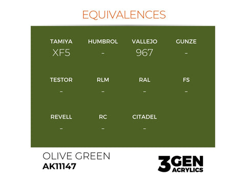 AK Interactive Olive Green 3rd gen akriliniai dažai 17 ml