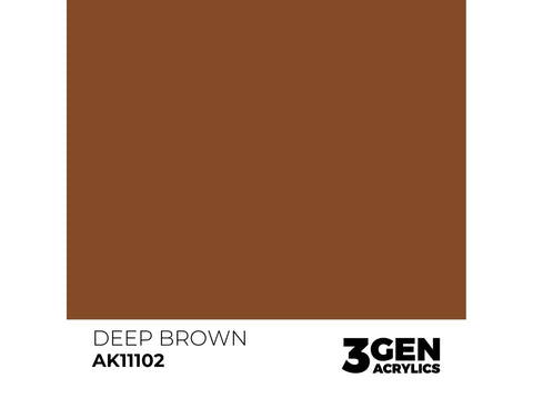 AK Interactive Deep Brown 3rd Gen akriliniai dažai, 17 ml