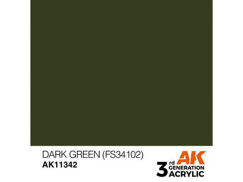 AK Interactive AFV tamsiai žalia FS34102 akriliniai dažai 17 ml