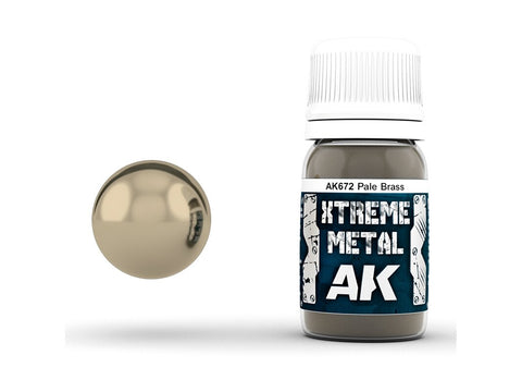 AK Interactive Xtreme Metal Pale Brass emaliniai metaliniai dažai 30ml