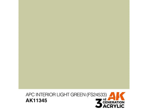 AK Interactive APC Interior Light Green FS24533 AFV akriliniai dažai 17ml