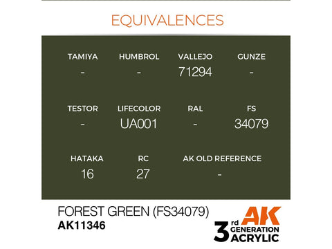 AK Interactive Forest Green FS34079 AFV akriliniai dažai 17 ml