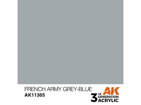 AK Interactive French Army Grey-Blue AFV 3 kartos akriliniai dažai 17ml