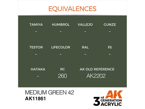 AK Interactive AIR Medium Green 42 akriliniai dažai 17ml (AK11861)
