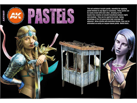 AK Interactive Pasteliniai akriliniai dažai 3 gen. rinkinys 6 vnt