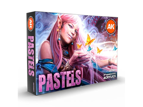 AK Interactive Pasteliniai akriliniai dažai 3 gen. rinkinys 6 vnt