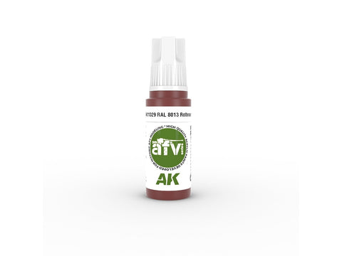 AK Interactive RAL 8013 Rotbraun akriliniai dažai karinei technikai 17ml