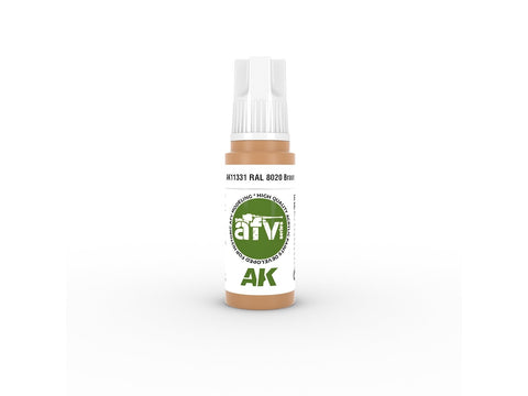 AK Interactive RAL 8020 Braun akriliniai dažai karinei technikai 17ml