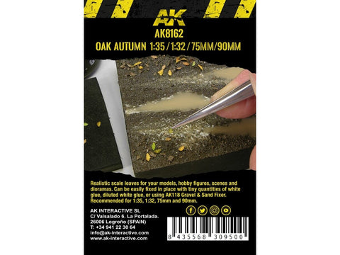 Ąžuolo rudens lapai dioramoms 1:35–1:32–75mm–90mm, 7 g AK8162
