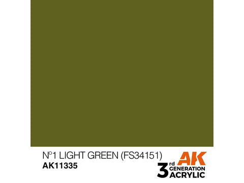 AK Interactive AFV akriliniai dažai Nº1 Light Green FS34151, 17 ml