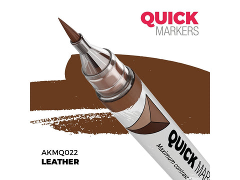 AK Interactive QUICK Marker LEATHER žymeklis miniatiūroms, odos efektas