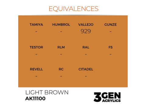AK Interactive Light Brown akriliniai dažai 3 gen., 17 ml (AK11100)