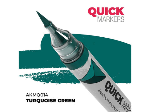 AK Interactive QUICK MARKER žymeklis Turquoise Green miniatiūroms