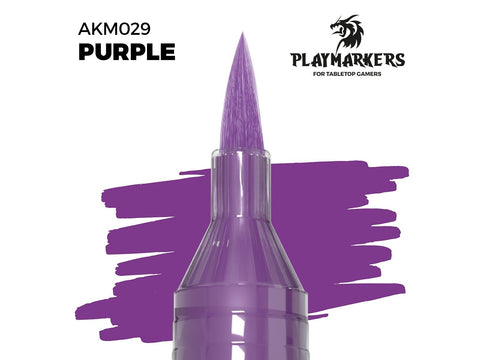 AK Interactive PURPLE akrilinis dažų žymeklis su teptuko galiuku