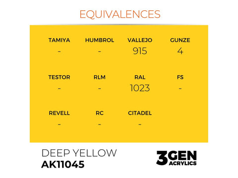 AK Interactive Deep Yellow akriliniai dažai 3rd Gen, 17 ml