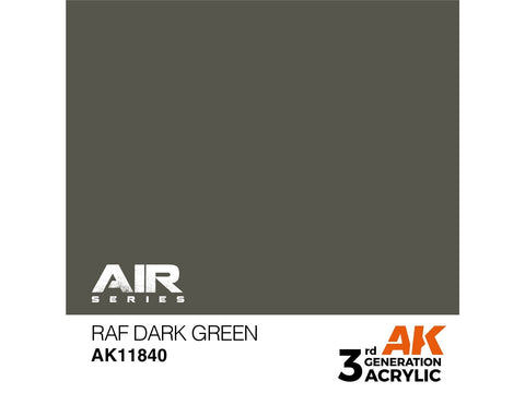 AK Interactive RAF Dark Green akriliniai dažai lėktuvų modeliui 17ml