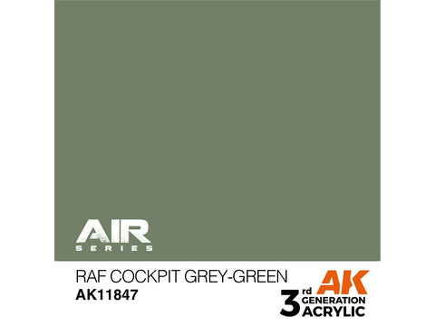 AK Interactive RAF kabinos pilkai žali akriliniai dažai 17 ml