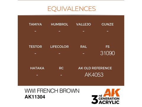 AK Interactive WWI French Brown AFV akriliniai dažai 17 ml