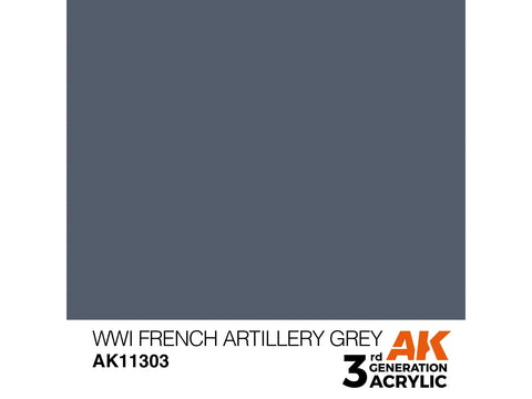 AK Interactive WWI French Artillery Grey AFV akriliniai dažai 17 ml