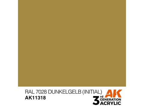 AK Interactive RAL 7028 Dunkelgelb akriliniai dažai AFV, 17 ml