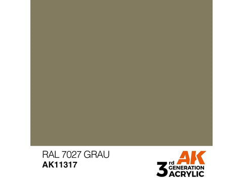 AK Interactive RAL 7027 Grau akriliniai dažai AFV, 17 ml