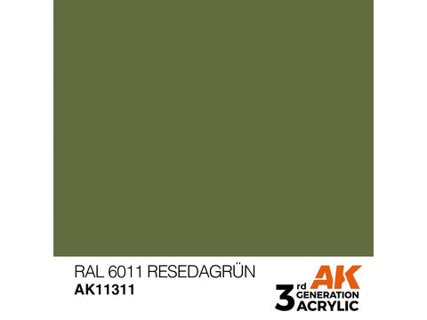 AK Interactive RAL 6011 Resedagrün AFV akriliniai dažai 17 ml
