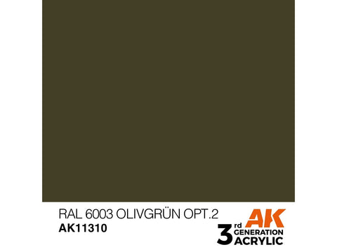 AK Interactive RAL 6003 Olivegrün akriliniai dažai AFV, 17 ml