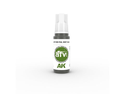 AK Interactive RAL 6007 žalia AFV 3rd gen akriliniai dažai 17 ml