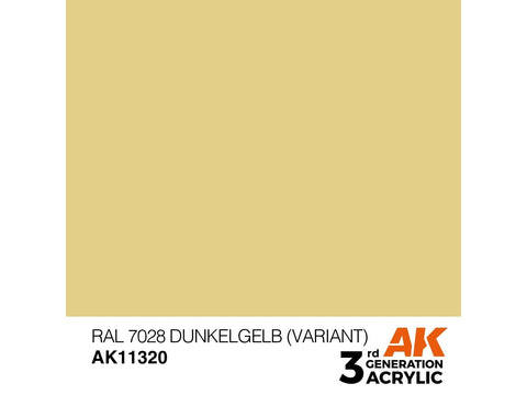 AK Interactive RAL 7028 Dunkelgelb AFV 3rd gen akriliniai dažai 17ml