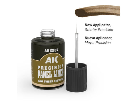 AK Interactive Raw Umber Greenish panelių linijų dažai, 30 ml AK12107