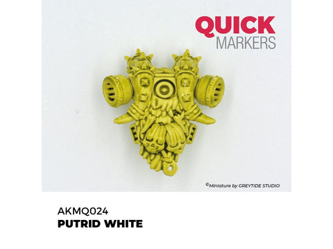 AK Interactive QUICK markeris Putrid White miniatiūrų dažymui