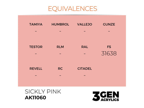 AK Interactive Sickly Pink akriliniai dažai 17ml, 3 karta