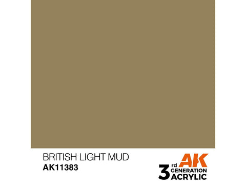 AK Interactive British Light Mud akriliniai dažai AFV, 17 ml