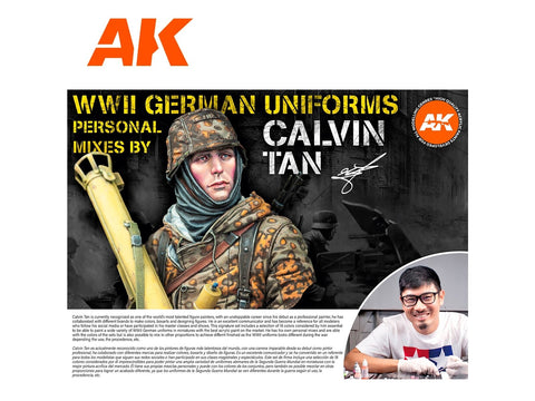 Akrilinių dažų rinkinys „Calvin Tan“ WW2 vokiečių uniformoms, 18 spalvų