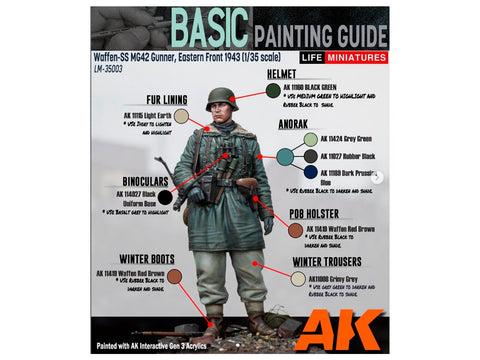 Akrilinių dažų rinkinys „Calvin Tan“ WW2 vokiečių uniformoms, 18 spalvų