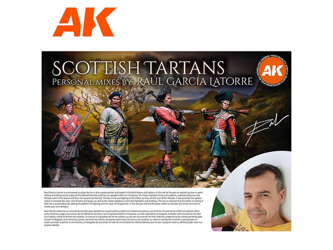 AK Interactive Raul Garcia Latorre škotiškų tartanų akrilinių dažų rinkinys