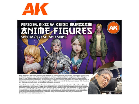 AK Interactive Keigo Murakami anime dažų rinkinys figūrėlėms 18 sp.