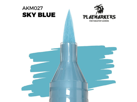 AK Interactive Playmarker akrilinis šviesiai mėlynas žymeklis su teptuku
