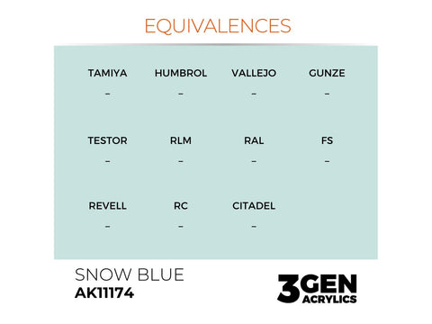 AK Interactive Snow Blue trečios kartos akriliniai dažai 17ml AK11174