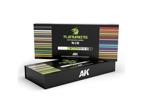 AK Interactive Playmarkers akrilinių žymeklių rinkinys, 34 spalvos