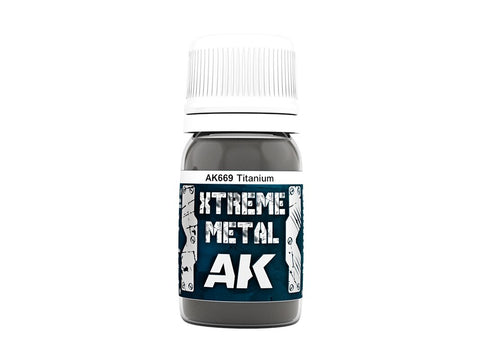 AK Interactive Xtreme Metal titano metaliniai emaliniai dažai 30 ml