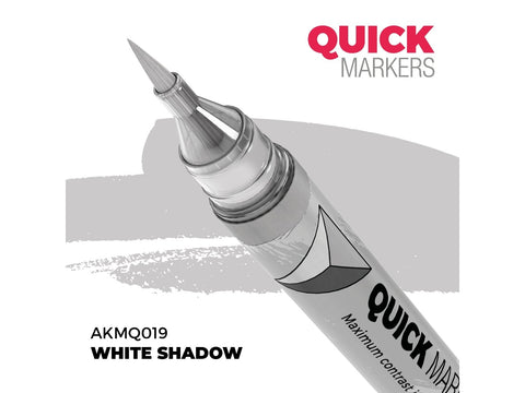 AK Interactive Quick Marker WHITE SHADOW miniatiūrų žymeklis
