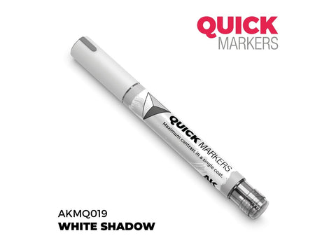 AK Interactive Quick Marker WHITE SHADOW miniatiūrų žymeklis